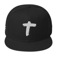 Load image into Gallery viewer, Snapback Hat White Cross