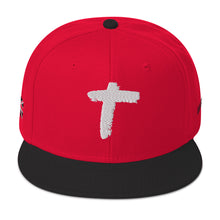 Load image into Gallery viewer, Snapback Hat White Cross