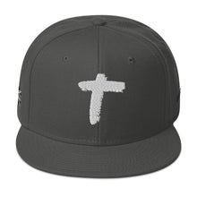 Load image into Gallery viewer, Snapback Hat White Cross