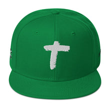 Load image into Gallery viewer, Snapback Hat White Cross
