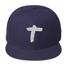 Load image into Gallery viewer, Snapback Hat White Cross