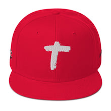 Load image into Gallery viewer, Snapback Hat White Cross
