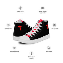 Load image into Gallery viewer, The Cross Men’s High Top Trainers
