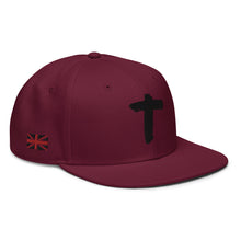 Load image into Gallery viewer, Snapback Hat - The Cross - Black
